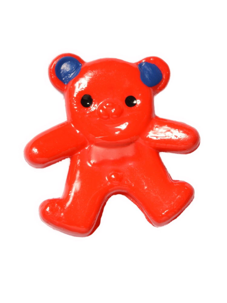 CN10-30 - BUTTONS- TEDDY (HAND PAINTED) COL 30 RED 26L