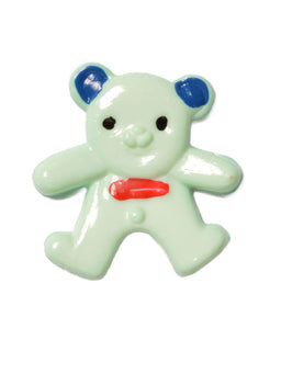 CN10-36 - BUTTONS- TEDDY (HAND PAINTED) COL 36 MINT  26L
