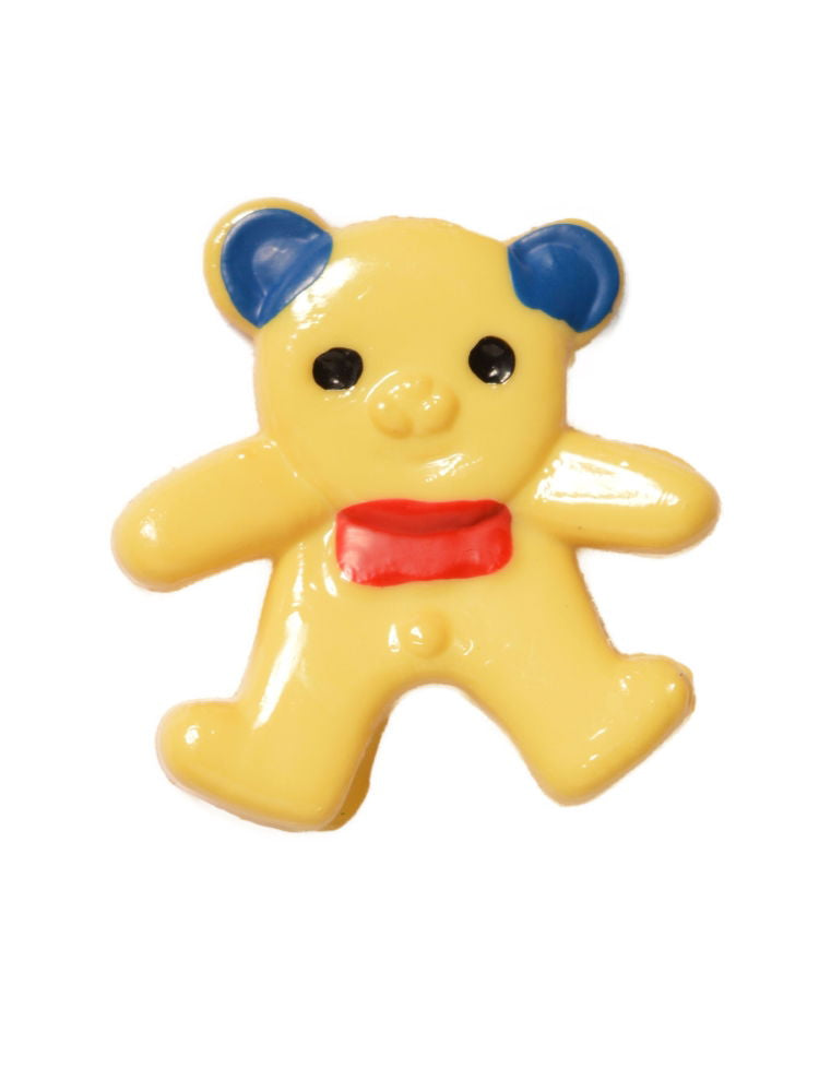 CN10-46 - BUTTONS- TEDDY (HAND PAINTED) COL 46 DARK YELLOW 26L