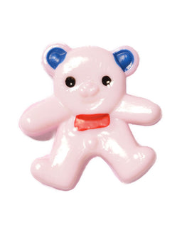 CN10-5 - BUTTONS- TEDDY (HAND PAINTED) COL 5 PINK 26L