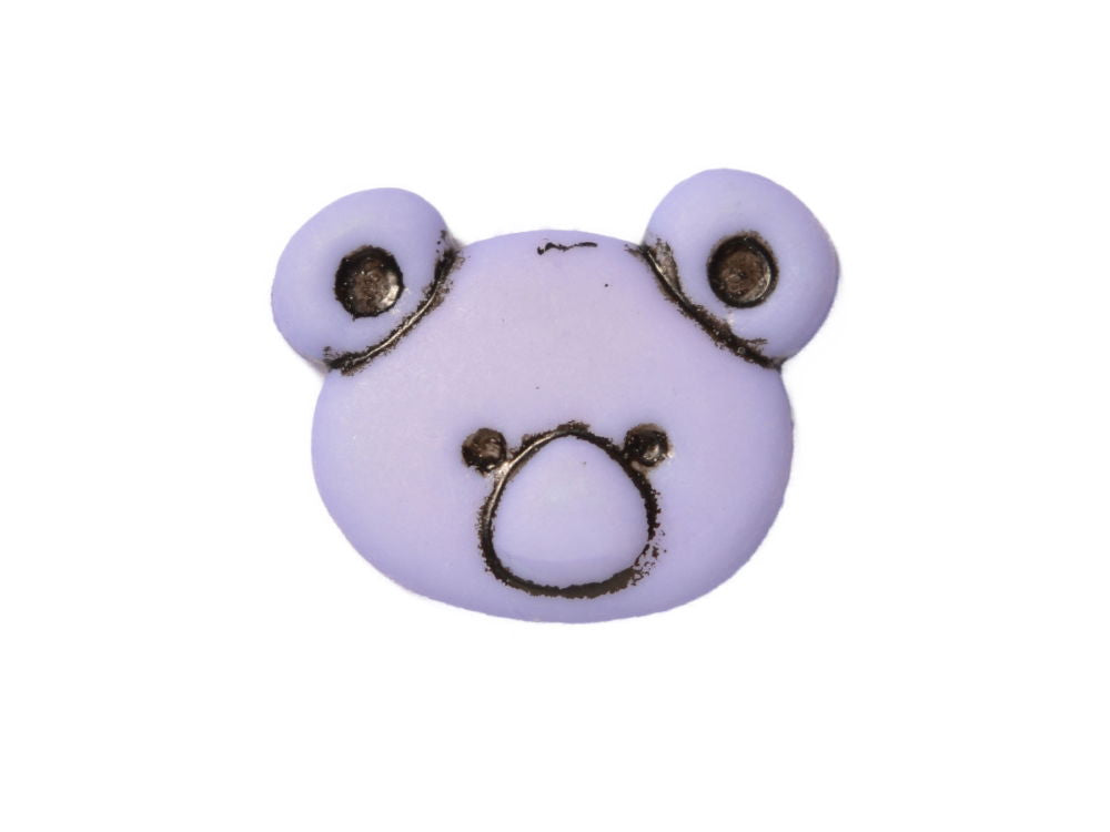 CN11-15 - BUTTONS- KOALA FACE(ETCHED) 15 LILAC 24L