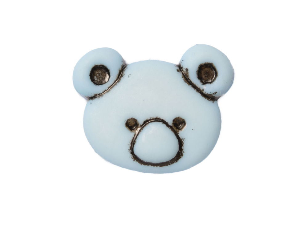 CN11-22 - BUTTONS- KOALA FACE(ETCHED) 22 LIGHT BLUE 24L