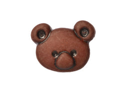 CN11-48 - BUTTONS- KOALA FACE(ETCHED) 48 BROWN 24L