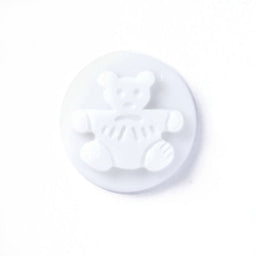 CN17-1 - BUTTONS- BEAR (FOILED) 1 OFF WHITE 20L
