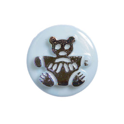CN17-22 - BUTTONS- BEAR (FOILED) 22 LIGHT BLUE 20L