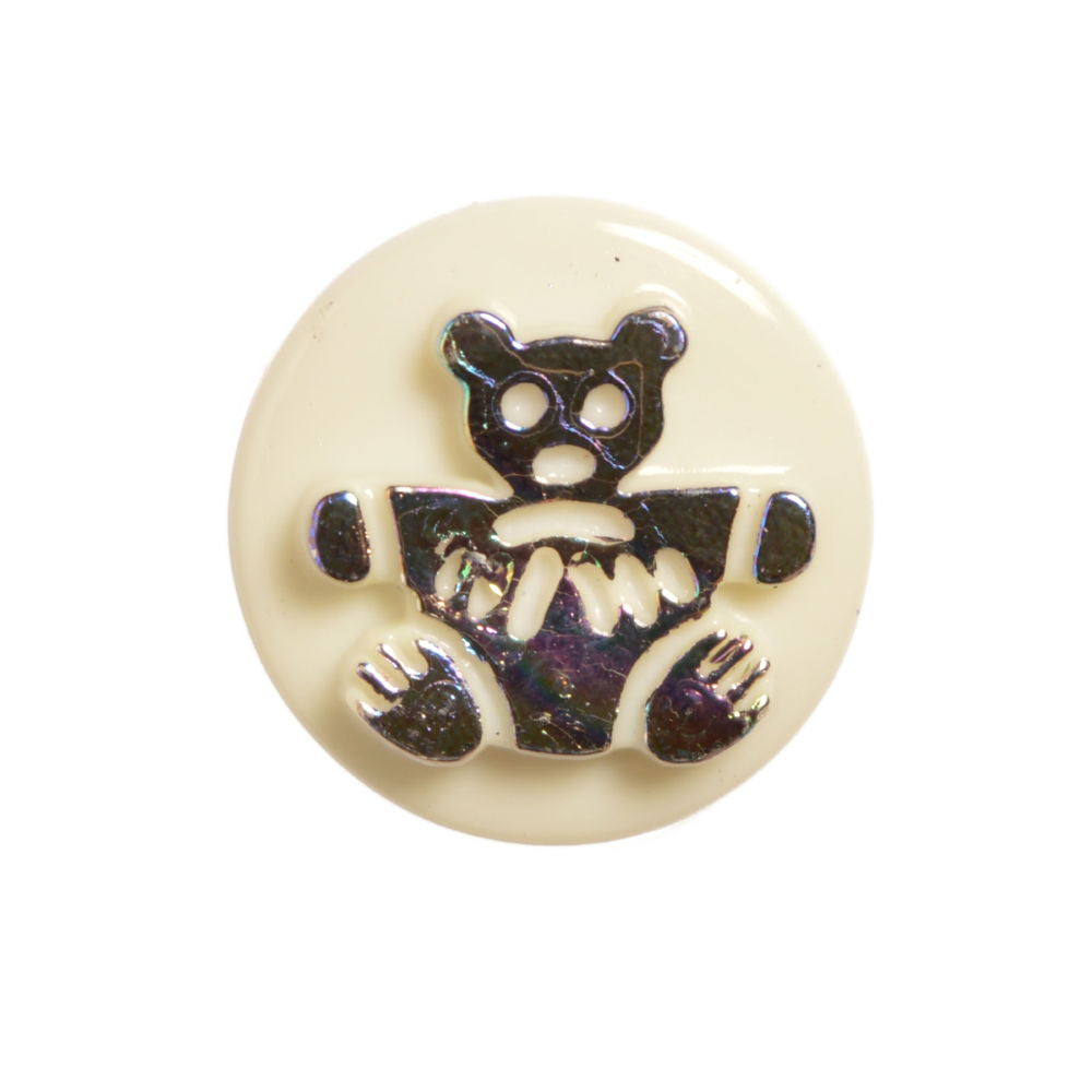 CN17-8 - BUTTONS- BEAR (FOILED) 8 CREAM 20L