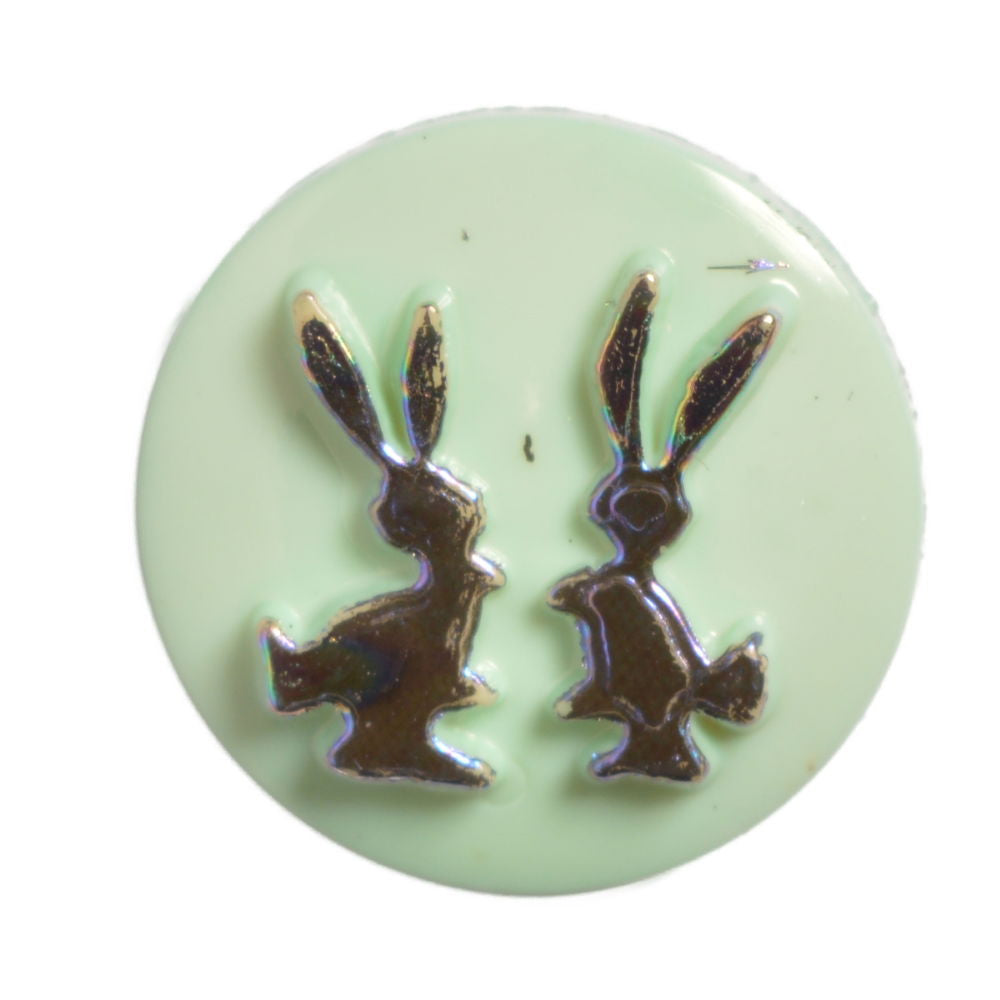 CN19-36 - BUTTONS-TWIN RABBITS (FOILED) 36 MINT 22L