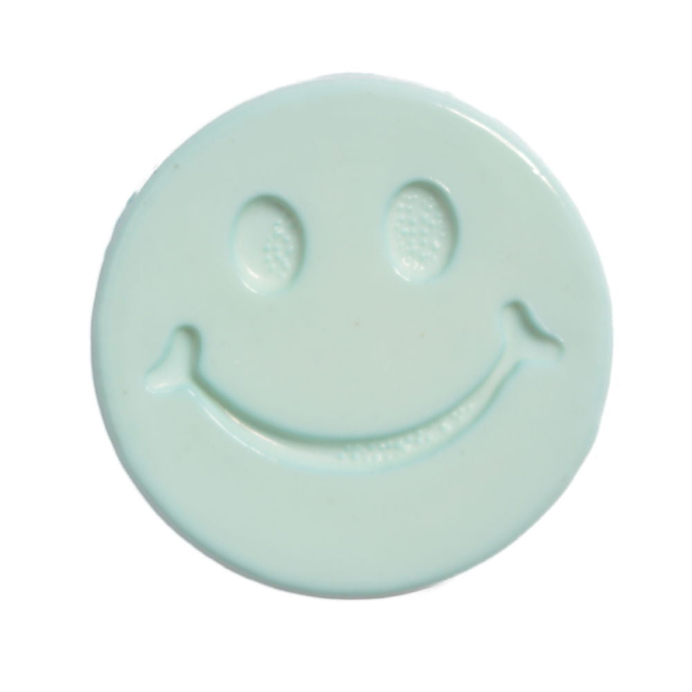 CN32-24L-33 - BUTTONS-SMILEY FACE COL 33 AQUA 24L