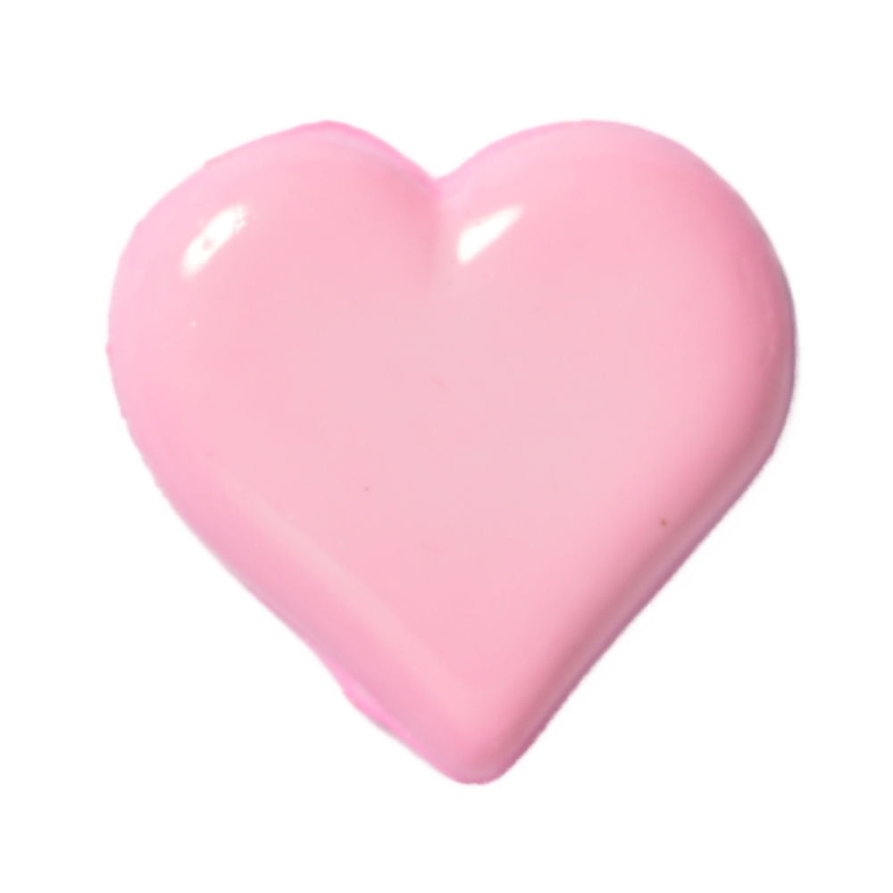 CN33-5 - BUTTONS- HEART SHANK COL 5 PINK 24L