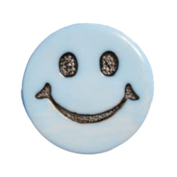 CN40-22 - BUTTONS- SMILEY FACE (ETCHED) 22 LT.BLUE 24L
