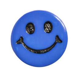 CN40-24 - BUTTONS- SMILEY FACE (ETCHED) 24 DK.BLUE 24L