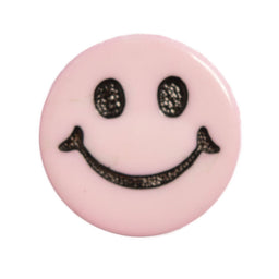 CN40-5 - BUTTONS- SMILEY FACE (ETCHED) 5  PINK 24L