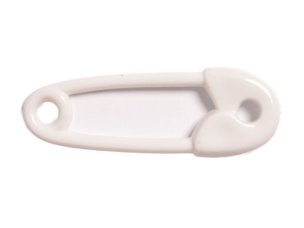 CN42-1 - BUTTONS - NAPPY PIN COL 1 WHITE 60L