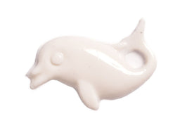 CN47-1 - BUTTONS- DOLPHIN  COL 1 WHITE 26L