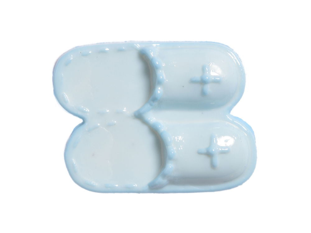 CN49-22 - BUTTONS- SLIPPERS  COL 22 LT.BLUE  28L