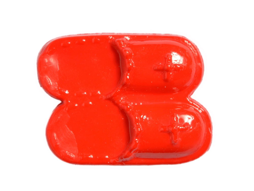 CN49-30 - BUTTONS- SLIPPERS  COL 30 RED 28L