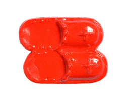 CN49-30 - BUTTONS- SLIPPERS  COL 30 RED 28L