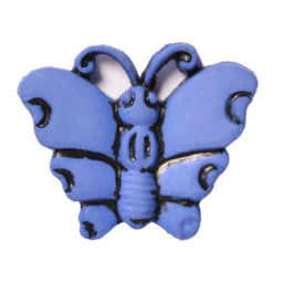 CN60-24 - BUTTONS- BUTTERFLY (ETCHED)  COL 24 DK.BLUE 24L