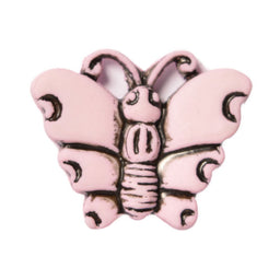 CN60-5 - BUTTONS- BUTTERFLY (ETCHED) COL 5  PINK 24L