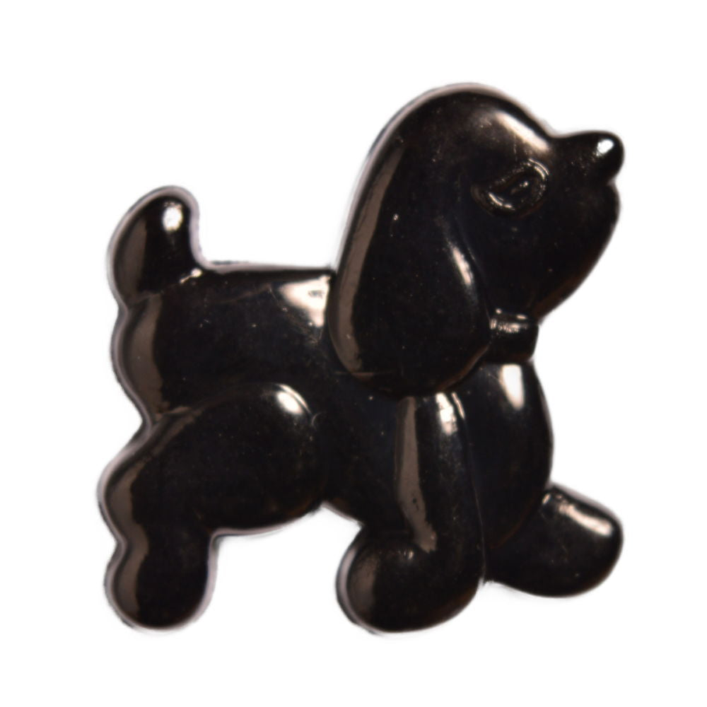 CN7-10 - BUTTONS - POODLE COL 10 BLACK 42L