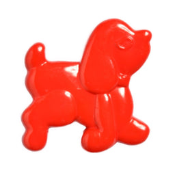 CN7-30 - BUTTONS - POODLE COL 30 RED 42L