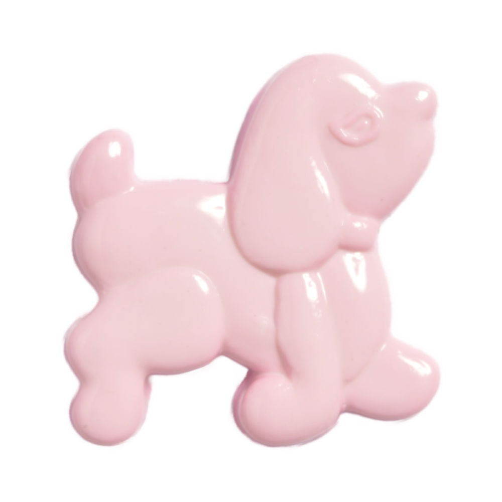CN7-5 - BUTTONS - POODLE COL 5  PINK 42L