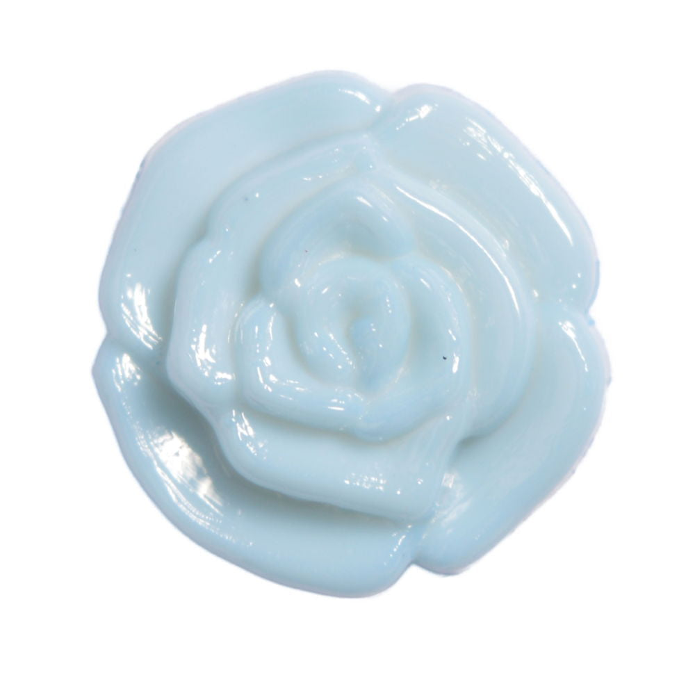 CN72-22 - BUTTONS- SMALL  ROSEBUD SHANK COL 22 LT. BLUE 20L