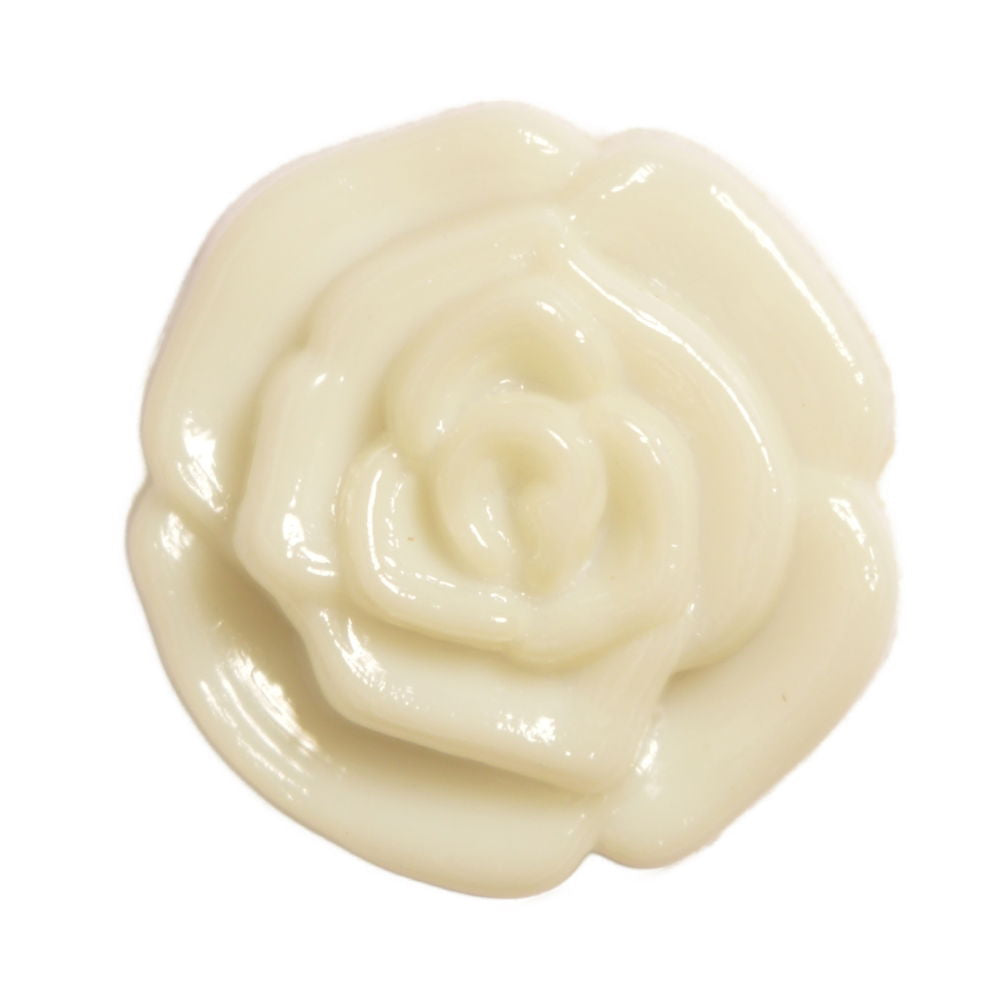 CN72-8 - BUTTONS- SMALL ROSEBUD SHANK COL 8 CREAM 20L