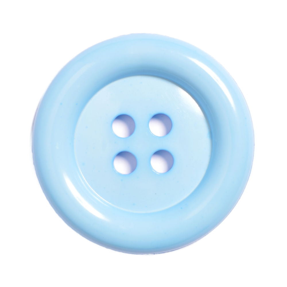 CN75-100-22 - CLOWN BUTTON 4 HOLE SIZE 100 COL 22 LT BLUE (10PCS)