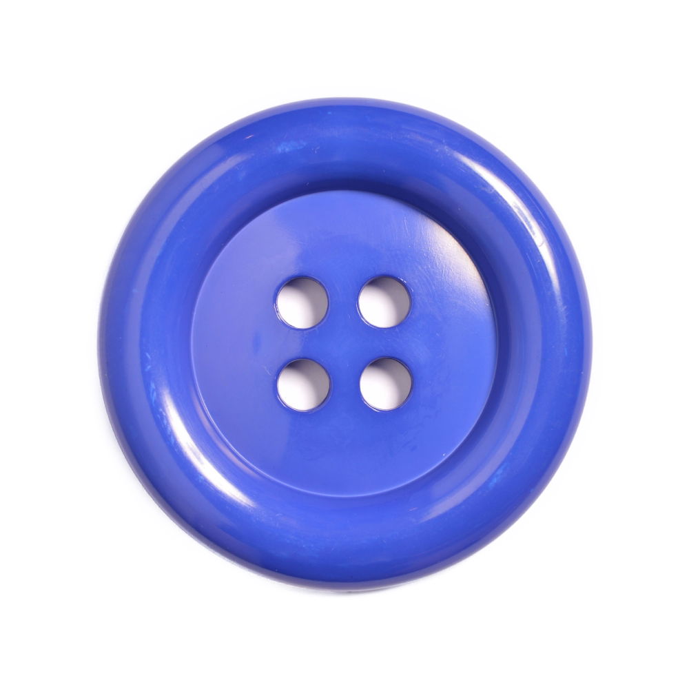 CN75-100-24 - CLOWN BUTTON 4 HOLE SIZE 100 COL 24 ROYAL BLUE (10PCS)