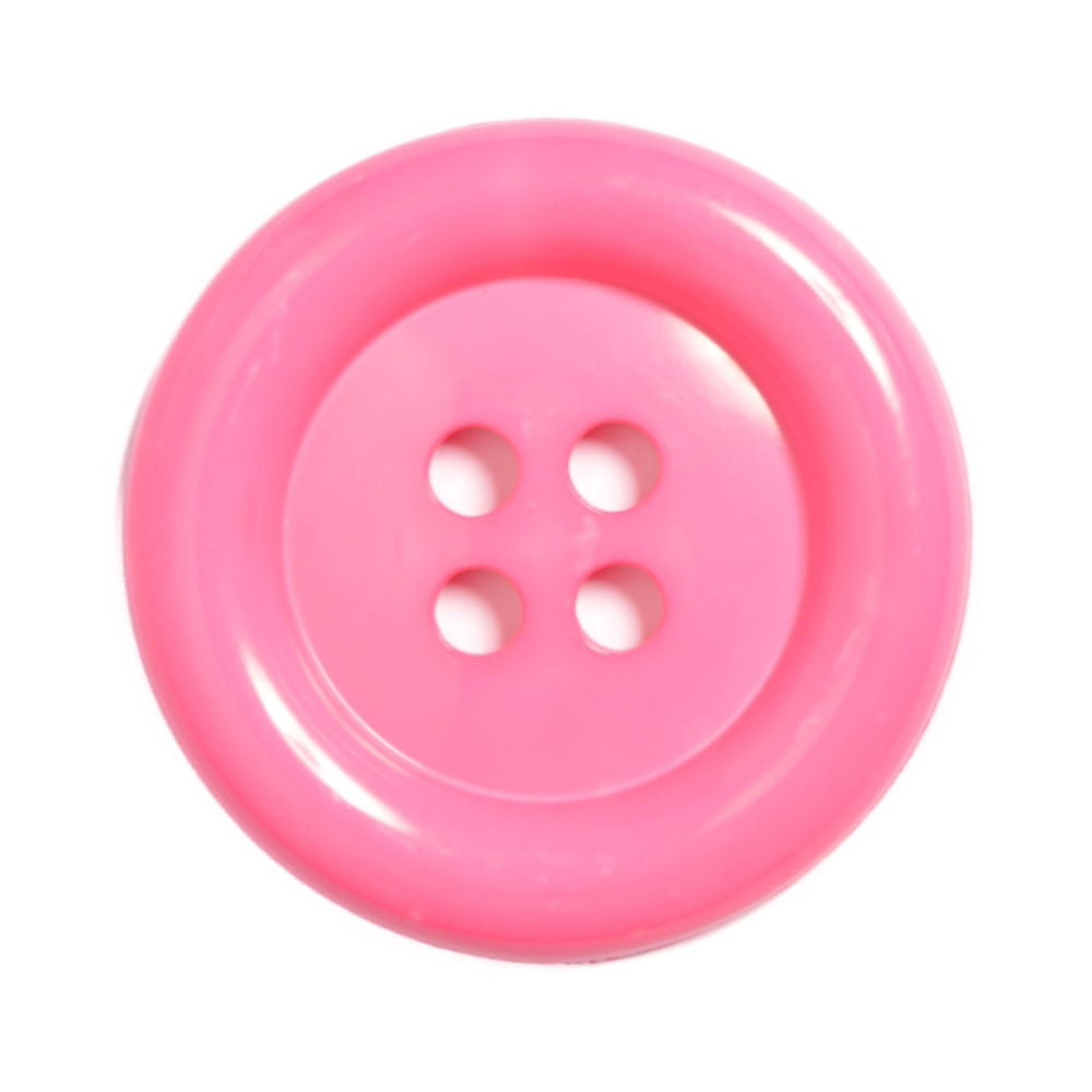 CN75-100-43 - CLOWN BUTTON 4 HOLE SIZE 100 COL 43 MID PINK (10PCS)