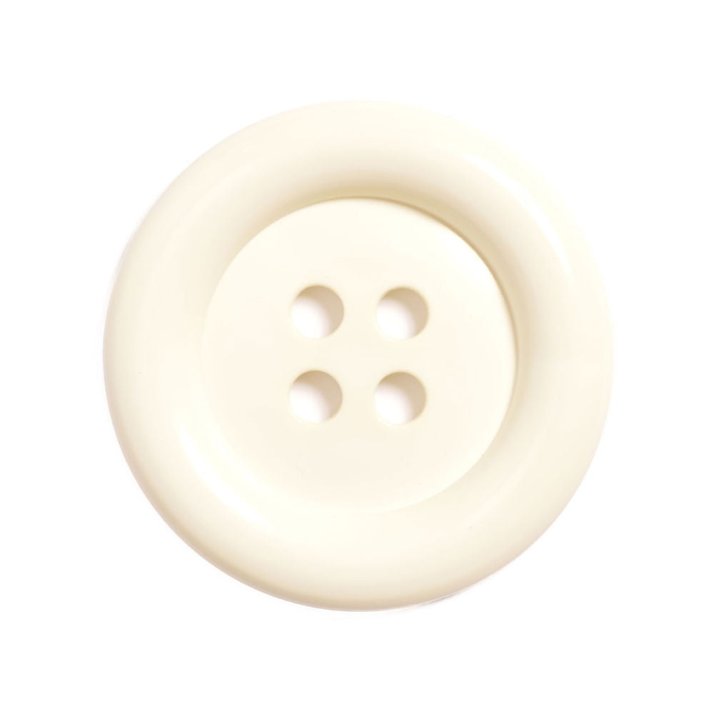 CN75-60-8 - CLOWN BUTTON 4 HOLE SIZE 60 COL 8 CREAM (10PCS)