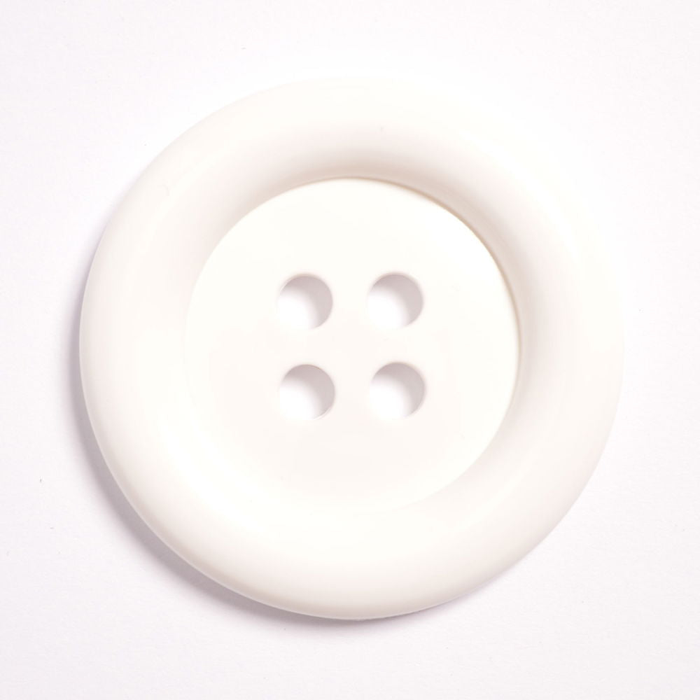 CN75-80-1 - CLOWN BUTTON 4 HOLE SIZE 80 COL 1 WHITE (10PCS)