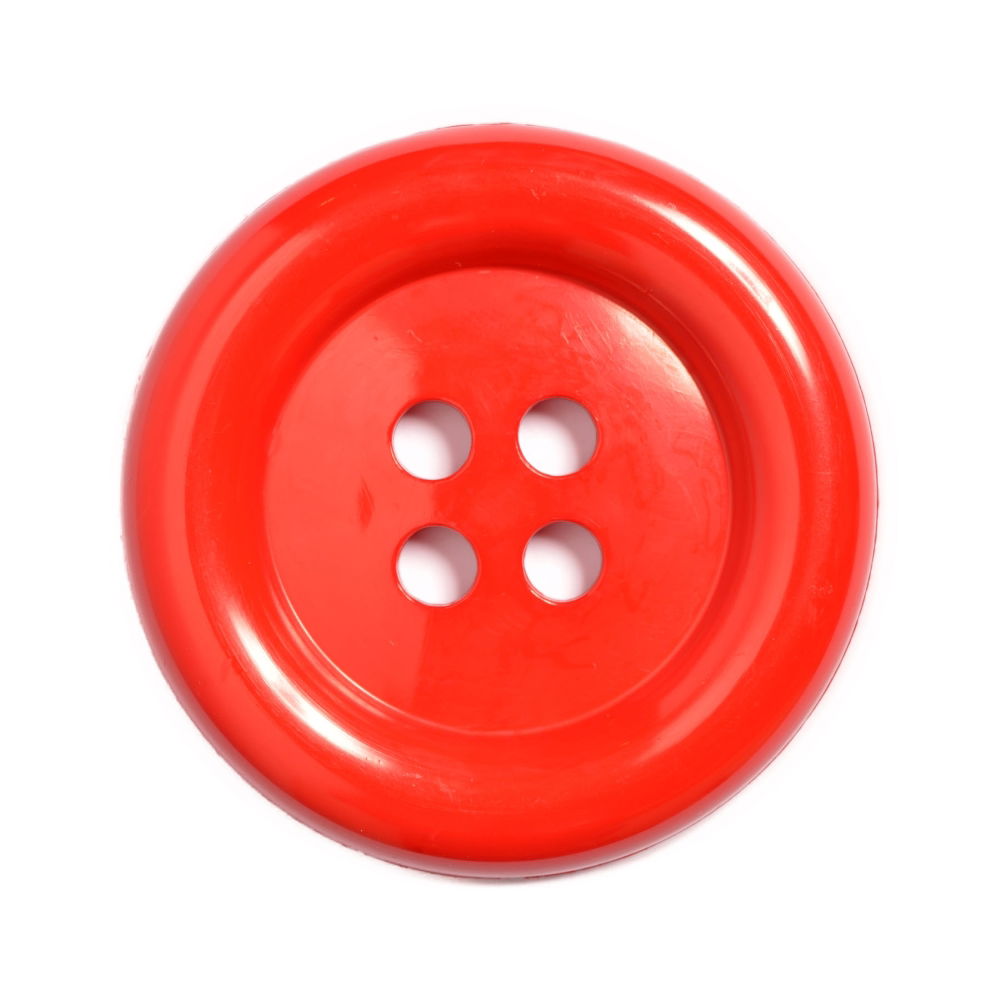 CN75-80-30 - CLOWN BUTTON 4 HOLE SIZE 80 COL 30 RED (10PCS)
