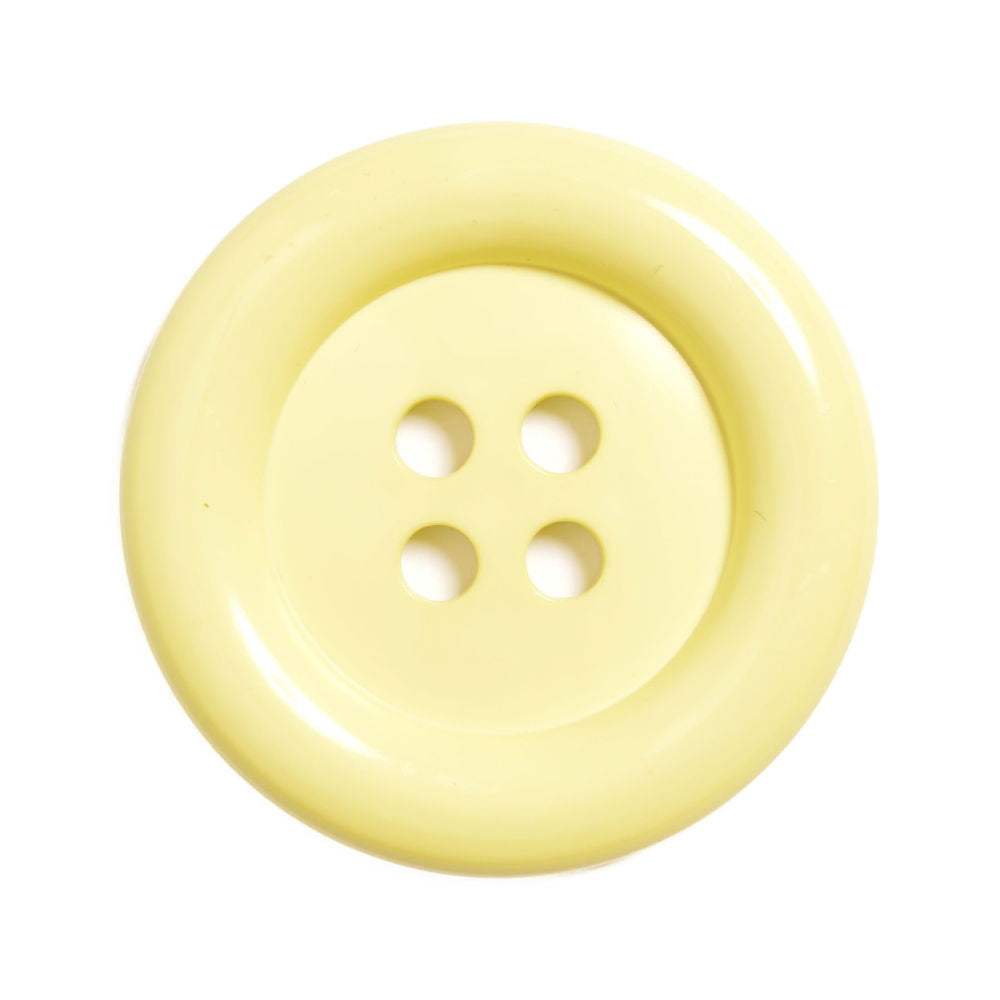 CN75-80-3 - CLOWN BUTTON 4 HOLE SIZE 80 COL 3 YELLOW (10PCS)