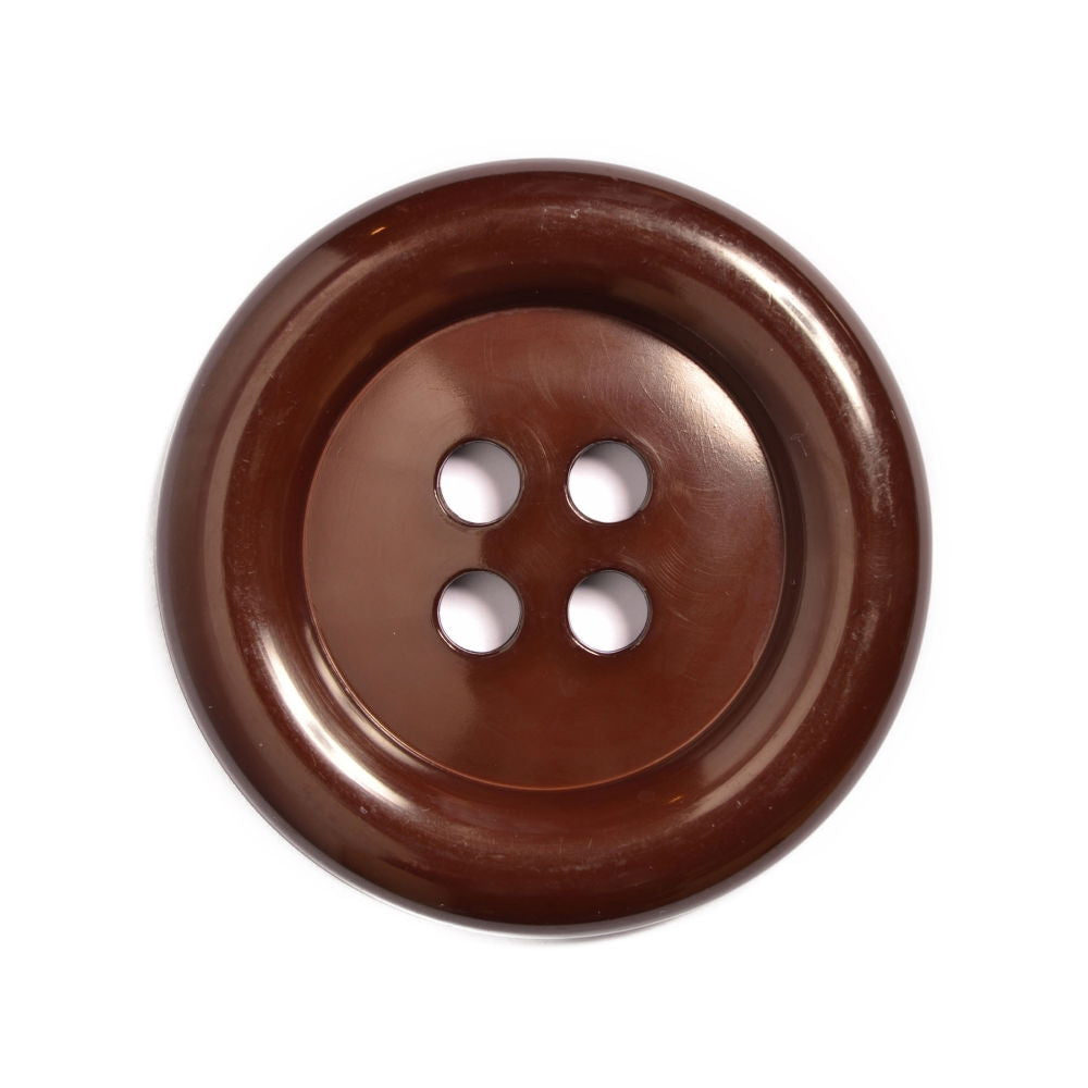 CN75-80-48 - CLOWN BUTTON 4 HOLE SIZE 80 COL 48 BROWN (10PCS)