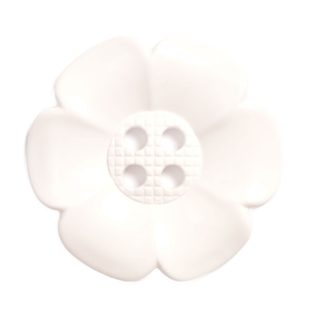CN77-100-1 - LARGE DAISY 4 HOLE SIZE 100 COL 1 WHITE (10PCS)