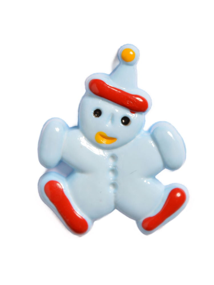 CN8-22 - BUTTONS - CLOWN COL 22 LIGHT BLUE 30L (HAND PAINTED)