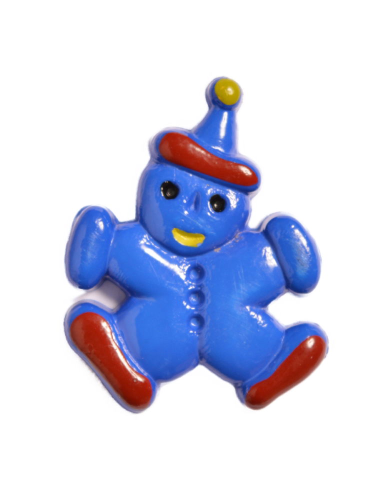 CN8-24 - BUTTONS - CLOWN COL 24 DARK BLUE 30L (HAND PAINTED)