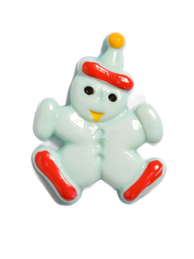 CN8-33 - BUTTONS - CLOWN COL 33 AQUA 30L (HAND PAINTED)