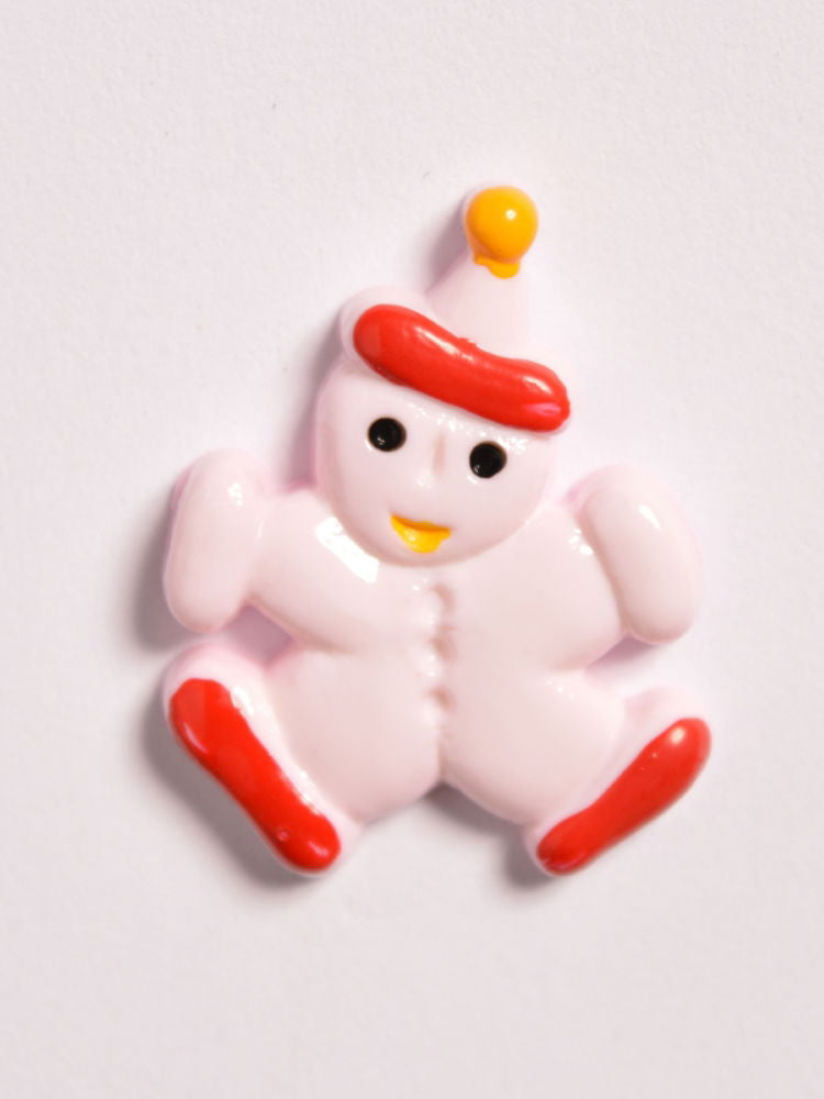 CN8-5 - BUTTONS - CLOWN COL 5 PINK 30L (HAND PAINTED)