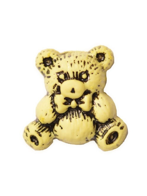 CN9-3 - BUTTONS- TEDDY (ETCHED) COL 3 YELLOW 28L