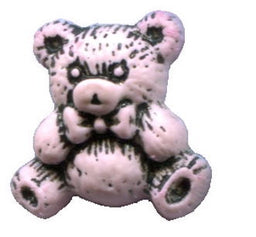 CN9-5 - BUTTONS- TEDDY (ETCHED) COL 5  PINK 28L