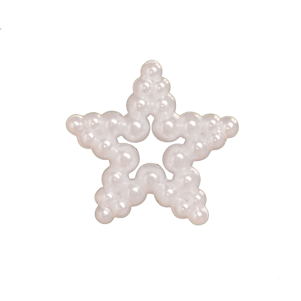 CN92-12-1 - STAR SHAPE SIZE12 MM COL 1 WHITE