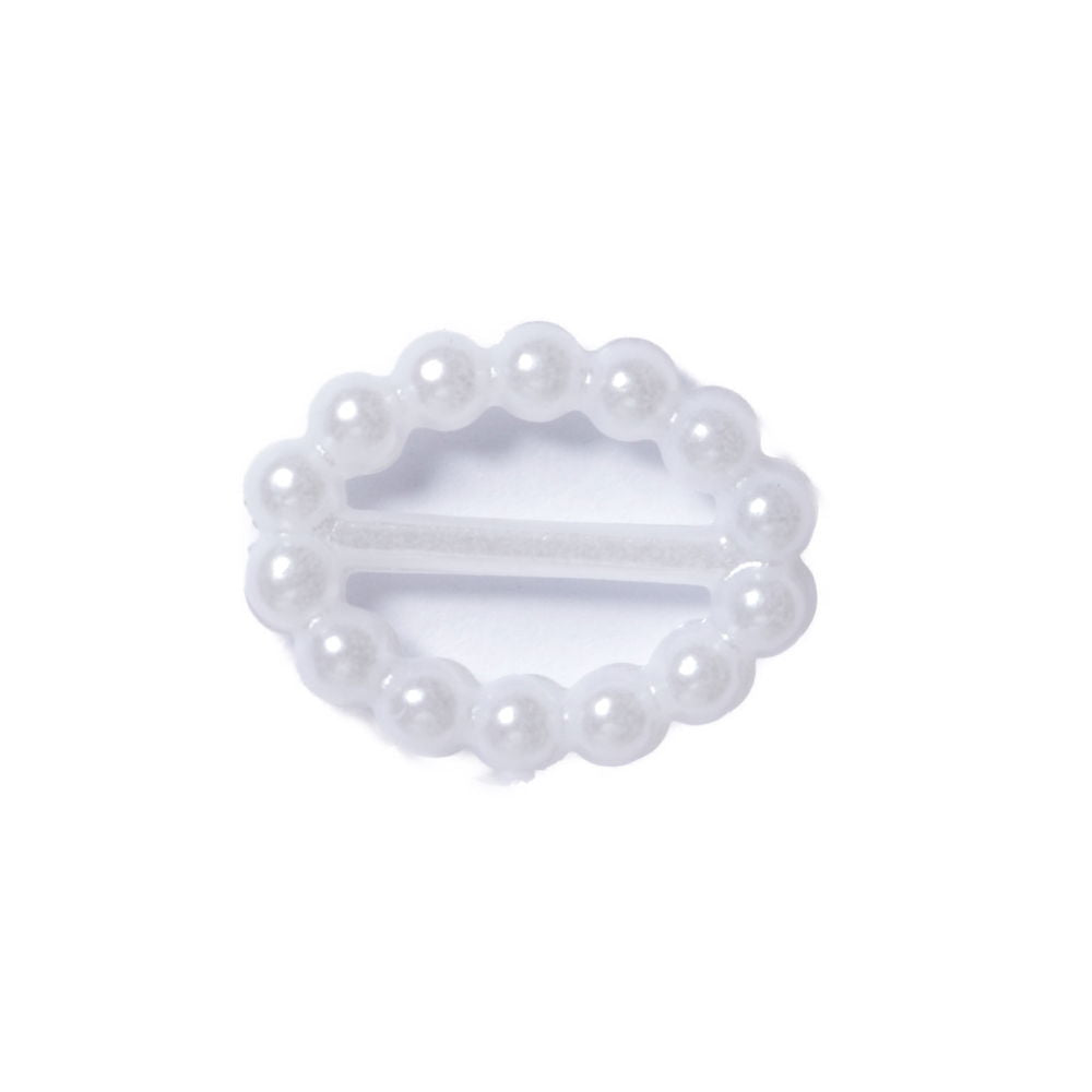 CN97-16-1 - OVAL BUCKLE SIZE16 COL 1 WHITE
