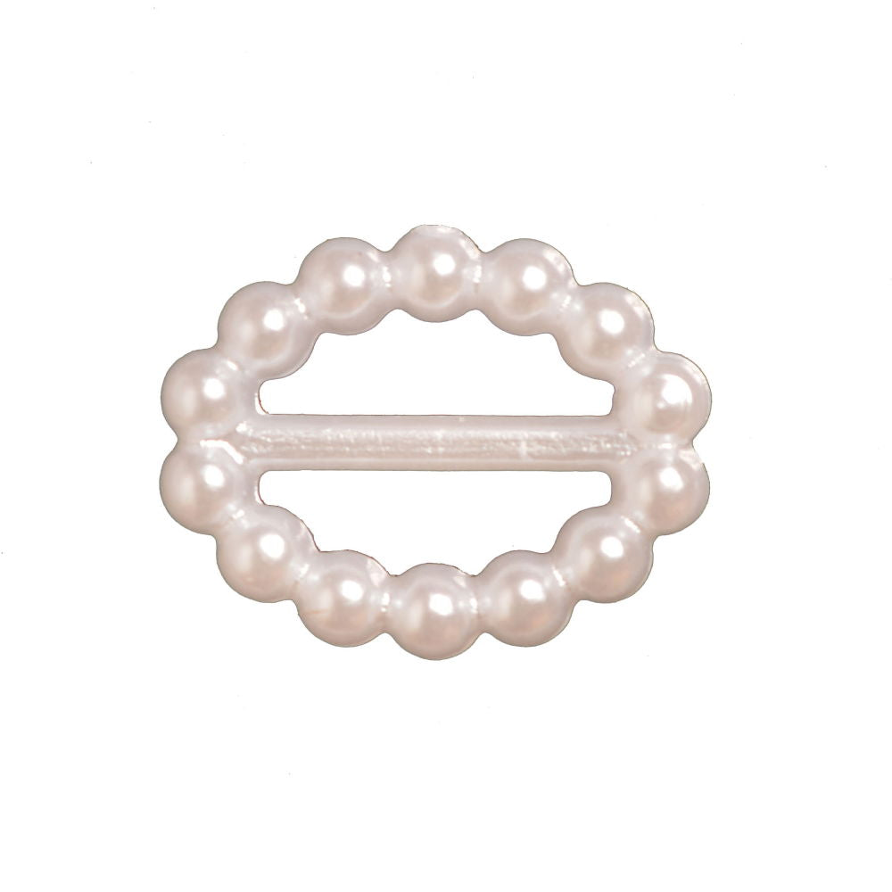 CN97-16-8 - OVAL BUCKLE SIZE14MM COL 8 CREAM