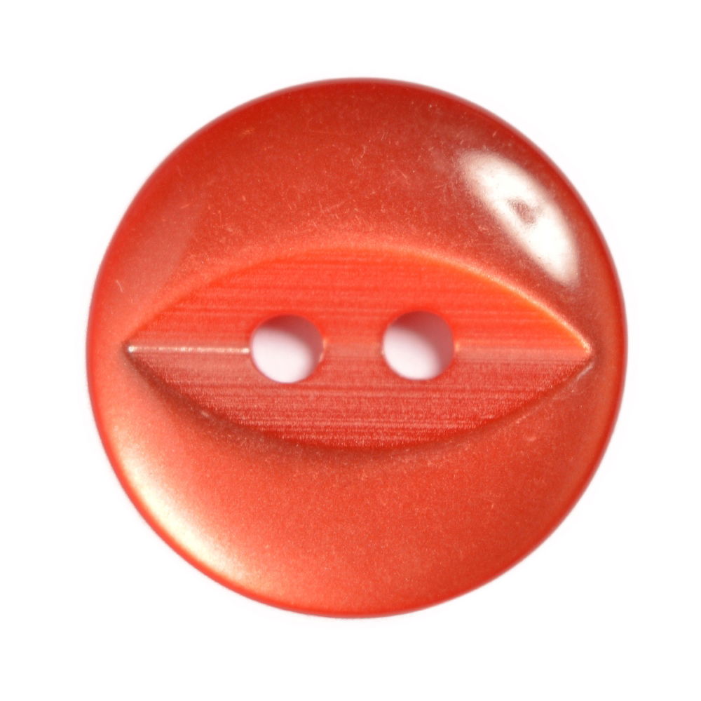 CP16-18-30 - BUTTONS FISHEYE SIZE 18  COL 30 RED