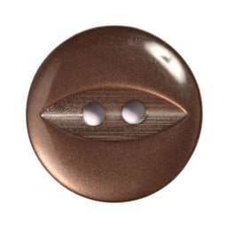 CP16-18-48 - BUTTONS FISHEYE SIZE 18  COL 48 DK BROWN