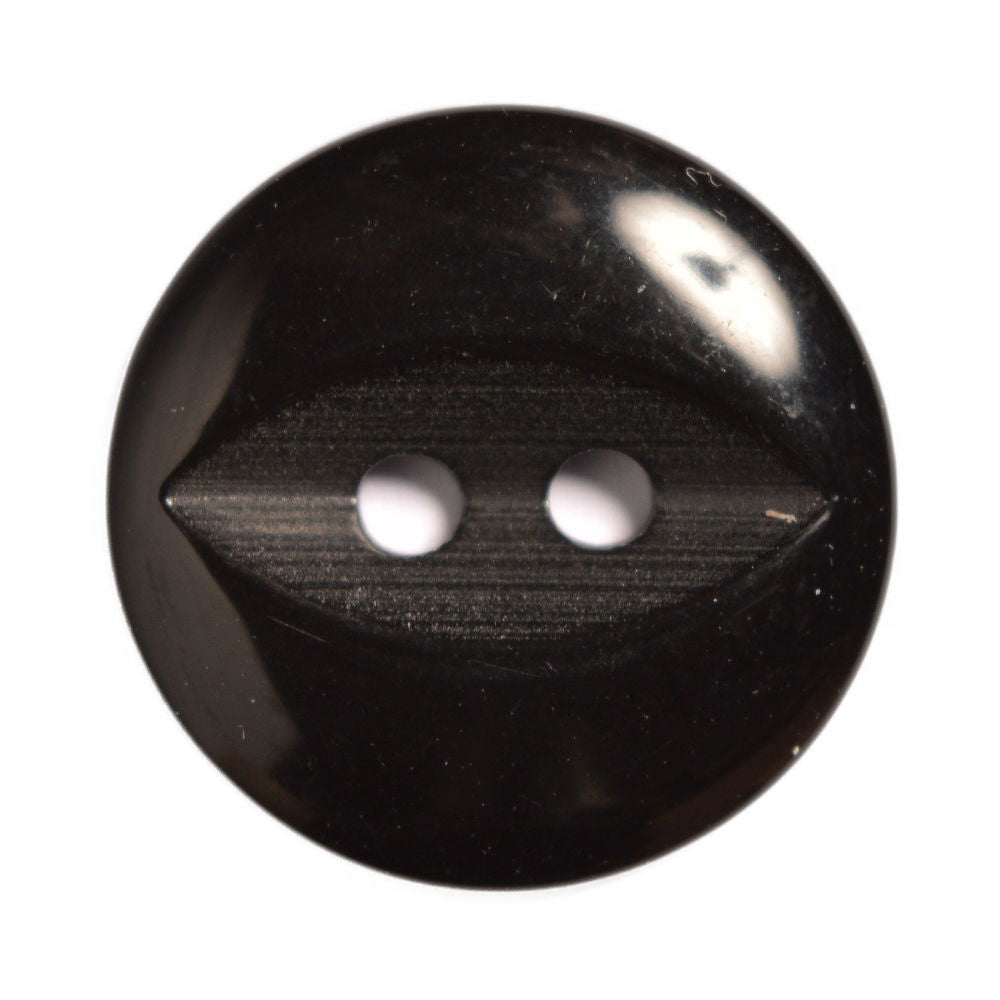 CP16-22-10 - BUTTONS FISHEYE SIZE 22  COL 10 BLACK