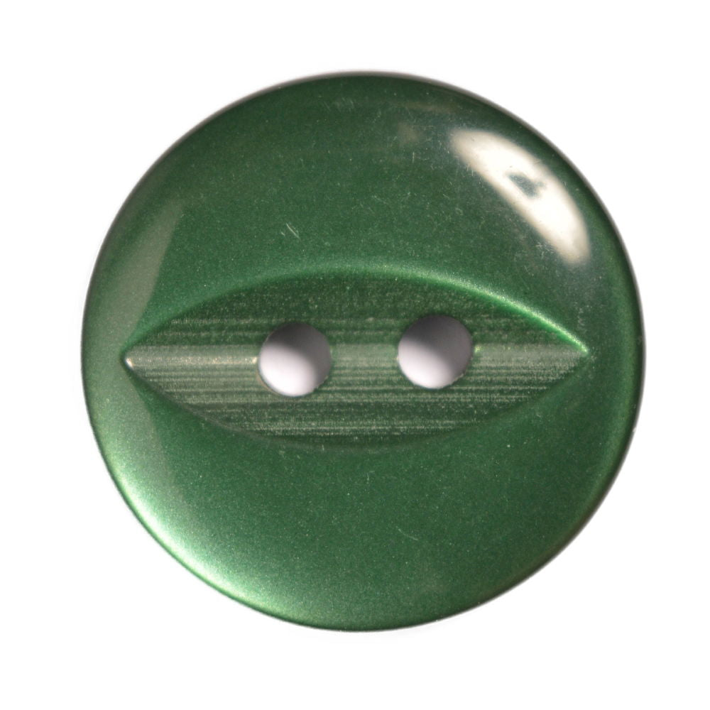 CP16-22-35 - BUTTONS FISHEYE SIZE 22  COL 35 BOTTLE GREEN